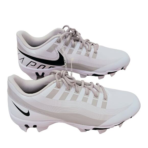 Nike‎ FASTFLEX VAPOR Size 11 Pro Football Cleats White w SILVER Laced DQ5114-100 main image 12